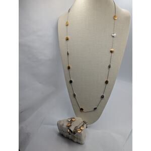 Brighton Mediterranean Two-Tone Necklace & Bracelet Set Gold Silver Tone Retired